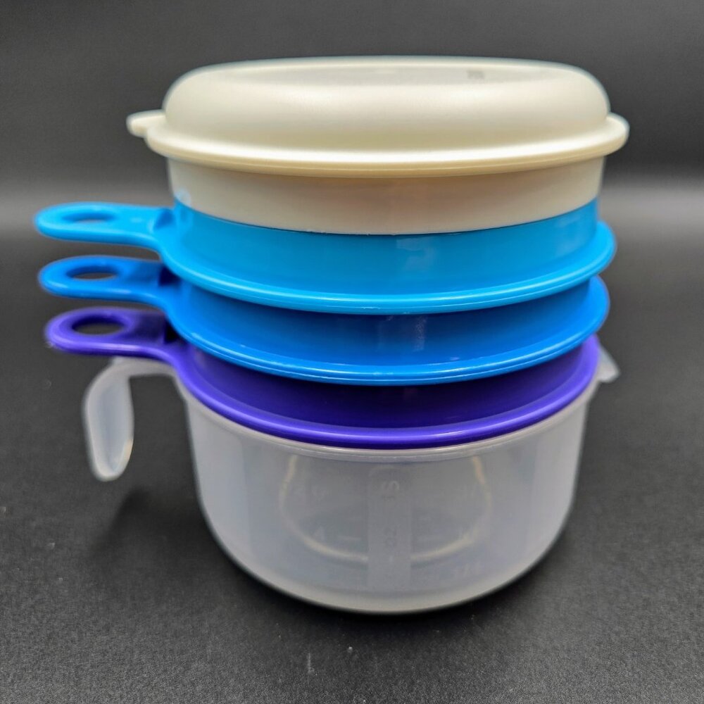 Tupperware Cooks Maid Set Grater Egg Separator Juicer Blue And White Read